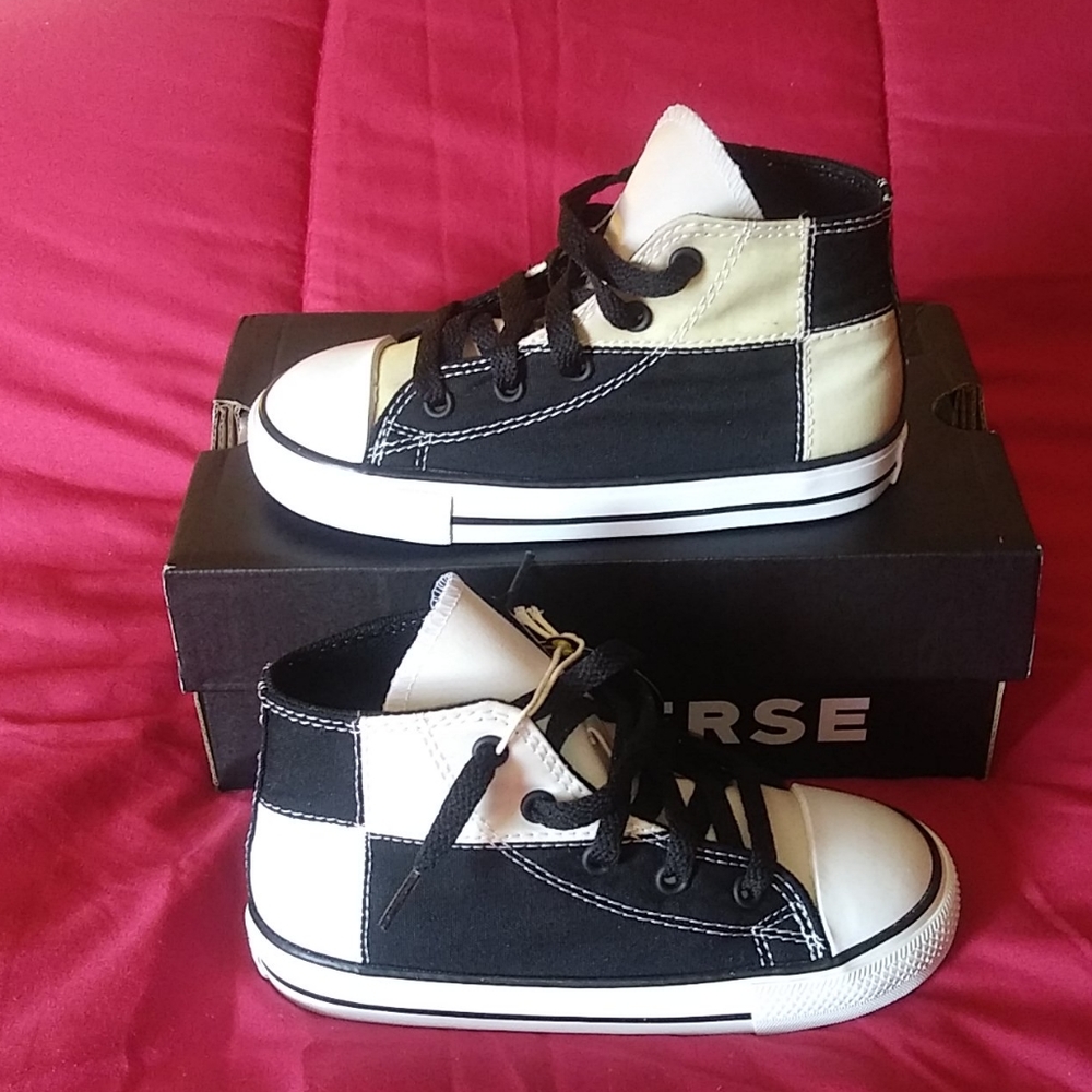 Toddler Converse All Star Hi Uv In Black/Magenta - Picture 8 of 16